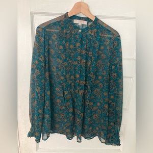 Loft blue blouse
